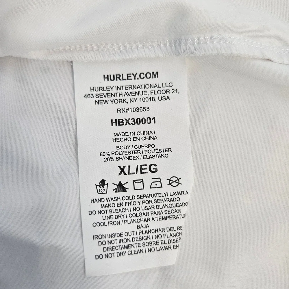 Hurley Womens Rash Guard and Swim Shorts Set Floral UPF 50 sz XL beach vacation - Picture 15 of 15